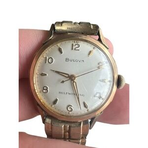Bulova VINTAGE Self-winding 10k Gold Filled Wrist Watch Runs Fine Water Tite